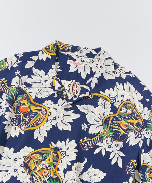 SUN SURF(サンサーフ)の「【SUN SURF/サンサーフ】UKULELE MELODYS/S RAYON HAWAIIAN SHIRT(シャツ/ブラウス・メンズ・ネイビー/ブラウン・L/XL)」の8枚目の写真