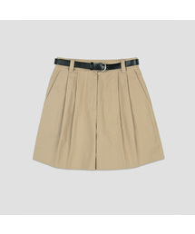 BELTED TWO TUCK SHORT PANTS S (PT-5797)