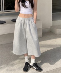 ワイドスウェットハーフパンツ