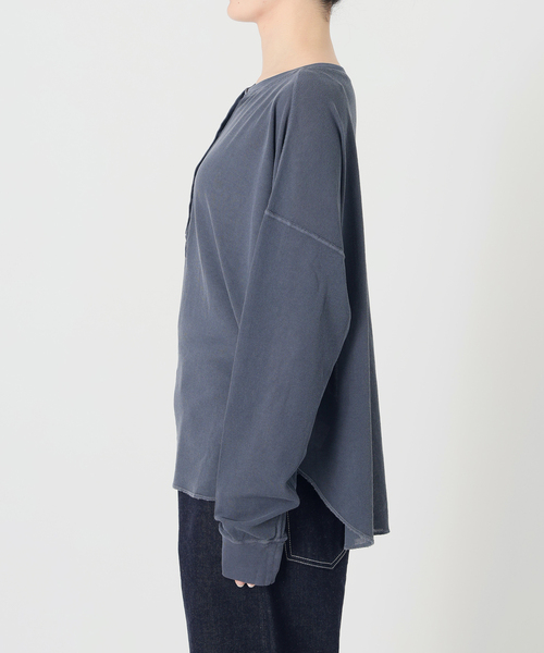 FRAMeWORK(フレームワーク)の「≪追加≫サーフニットヘンリーTee 2(Tシャツ/カットソー・レディース・ネイビー/チャコールグレー/ホワイト・FREE)」の7枚目の写真