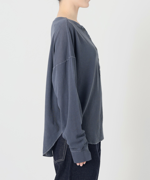 FRAMeWORK(フレームワーク)の「≪追加≫サーフニットヘンリーTee 2(Tシャツ/カットソー・レディース・ネイビー/チャコールグレー/ホワイト・FREE)」の9枚目の写真