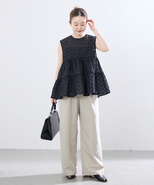 IENA(イエナ)の「《WEB限定/追加》TORRAZZO DONNA/トラッゾドンナ ドットブラウス(シャツ/ブラウス・レディース・グリーン/ブラック・FREE)」の3枚目の写真