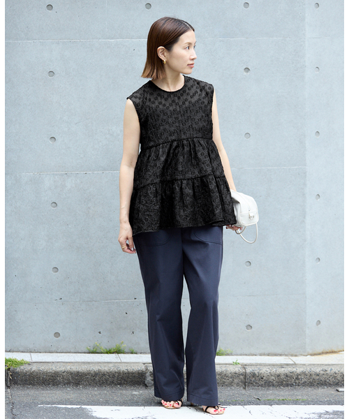 IENA(イエナ)の「《WEB限定/追加》TORRAZZO DONNA/トラッゾドンナ ドットブラウス(シャツ/ブラウス・レディース・グリーン/ブラック・FREE)」の4枚目の写真