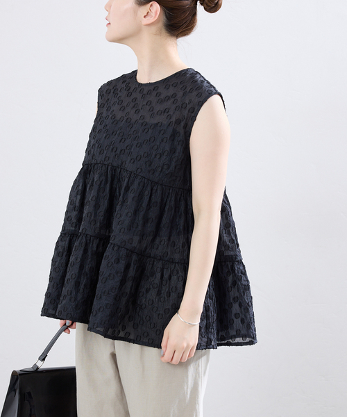 IENA(イエナ)の「《WEB限定/追加》TORRAZZO DONNA/トラッゾドンナ ドットブラウス(シャツ/ブラウス・レディース・グリーン/ブラック・FREE)」の7枚目の写真