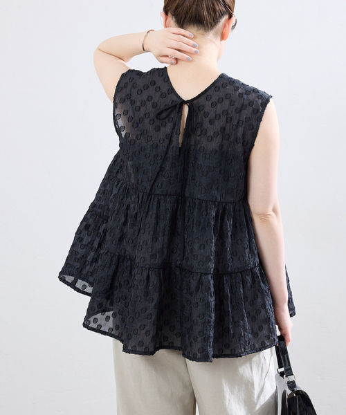 IENA(イエナ)の「《WEB限定/追加》TORRAZZO DONNA/トラッゾドンナ ドットブラウス(シャツ/ブラウス・レディース・グリーン/ブラック・FREE)」の8枚目の写真