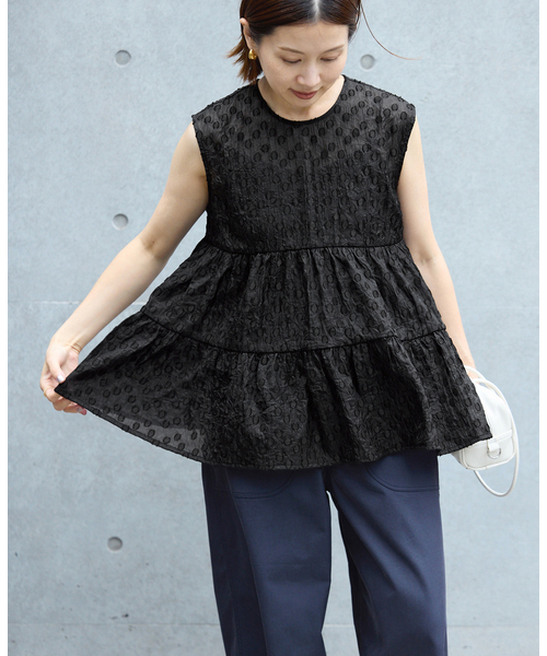 IENA(イエナ)の「《WEB限定/追加》TORRAZZO DONNA/トラッゾドンナ ドットブラウス(シャツ/ブラウス・レディース・グリーン/ブラック・FREE)」の14枚目の写真