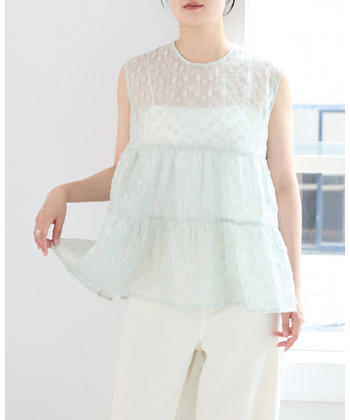 IENA(イエナ)の「《WEB限定/追加》TORRAZZO DONNA/トラッゾドンナ ドットブラウス(シャツ/ブラウス・レディース・グリーン/ブラック・FREE)」の20枚目の写真