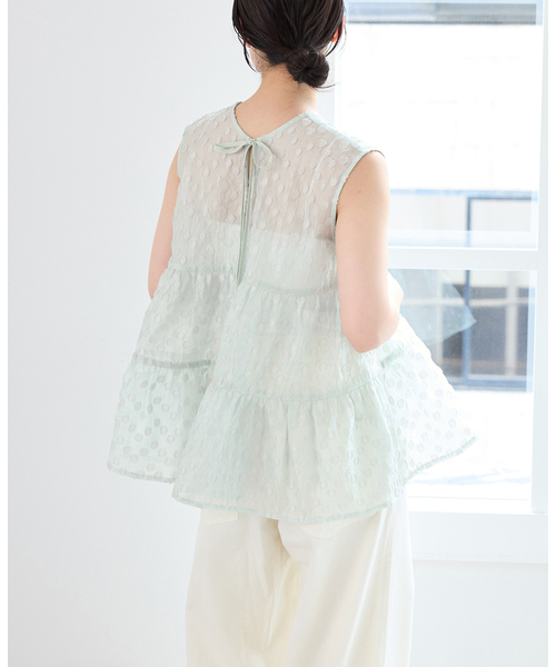 IENA(イエナ)の「《WEB限定/追加》TORRAZZO DONNA/トラッゾドンナ ドットブラウス(シャツ/ブラウス・レディース・グリーン/ブラック・FREE)」の22枚目の写真