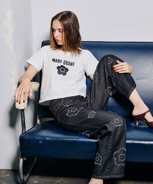 MARY QUANT(マリークワント)の「MARY QUANT/DAISY DENIM PANTS(デニムパンツ・レディース・ブラック・ONE SIZE)」の2枚目の写真