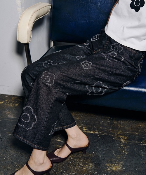 MARY QUANT(マリークワント)の「MARY QUANT/DAISY DENIM PANTS(デニムパンツ・レディース・ブラック・ONE SIZE)」の5枚目の写真