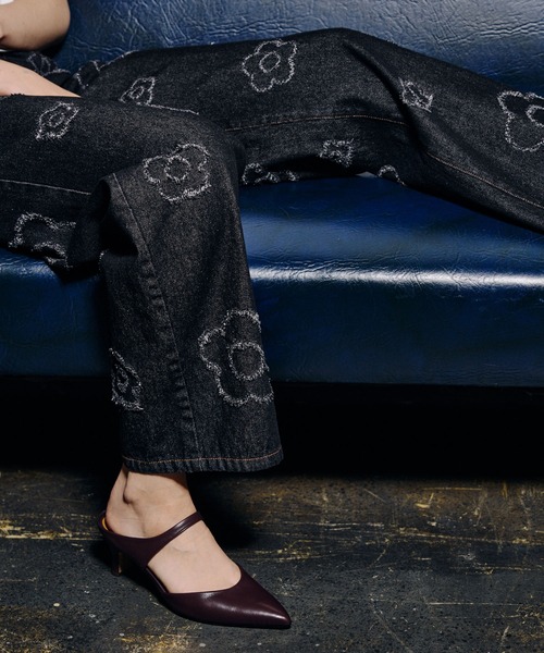 MARY QUANT(マリークワント)の「MARY QUANT/DAISY DENIM PANTS(デニムパンツ・レディース・ブラック・ONE SIZE)」の6枚目の写真