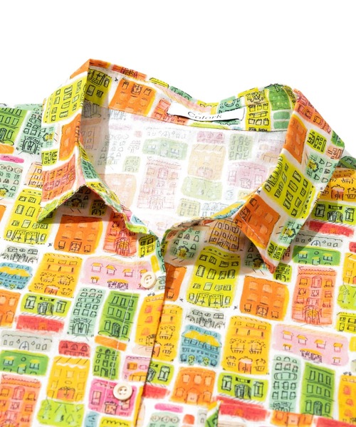 Colork（カラック）の「COLORK/カラック　総柄シャツ（シャツ/ブラウス・レディース・イエロー/ホワイト・FREE）」の3枚目の写真