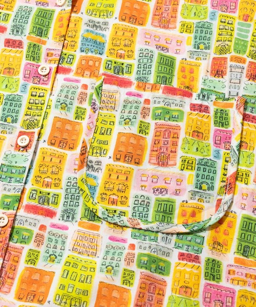 Colork（カラック）の「COLORK/カラック　総柄シャツ（シャツ/ブラウス・レディース・イエロー/ホワイト・FREE）」の4枚目の写真