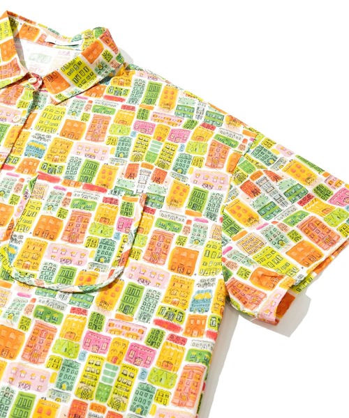 Colork（カラック）の「COLORK/カラック　総柄シャツ（シャツ/ブラウス・レディース・イエロー/ホワイト・FREE）」の5枚目の写真