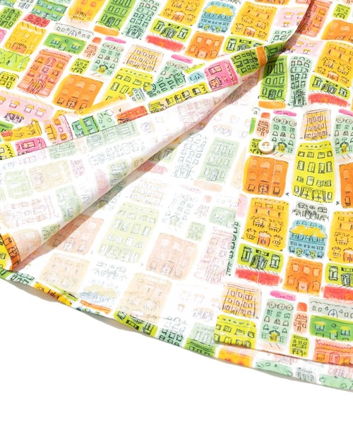 Colork（カラック）の「COLORK/カラック　総柄シャツ（シャツ/ブラウス・レディース・イエロー/ホワイト・FREE）」の7枚目の写真