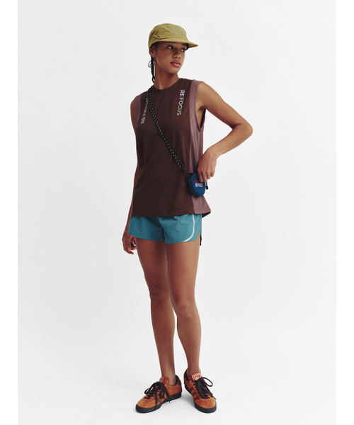 MENASOO(ミナス)の「Refocus Mesh Sleeveless Top_Brown(Tシャツ/カットソー・レディース・ブラウン・1/2)」の5枚目の写真