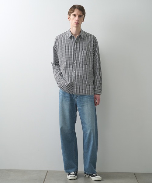 STUDIOUS(ステュディオス)の「【STUDIOUS】Barrel Denim pants(デニムパンツ・メンズ・ブルー/ブラック・2/1/3)」の3枚目の写真