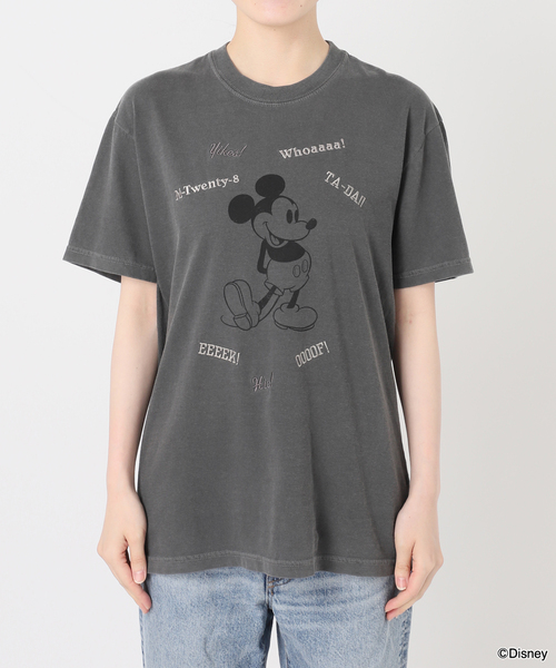 FRAMeWORK（フレームワーク）の「WIFFLE 別注［Mickey Mouse］embroidery T（Tシャツ/カットソー・レディース・ベージュ/ライトグレー/スミクロ・FREE）」の21枚目の写真