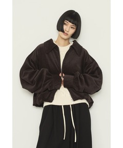 cation melange stand collar tielocken long coat / カチオンメランジ