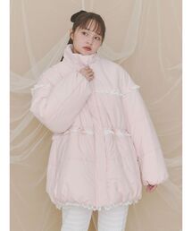 frillyドロストパデットジャケット