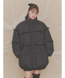 frillyドロストパデットジャケット