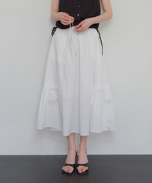 Roa banding maxi skirt (WHITE)