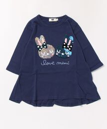 色が変わる mimiちゃんスパンコール 7分袖Tシャツ