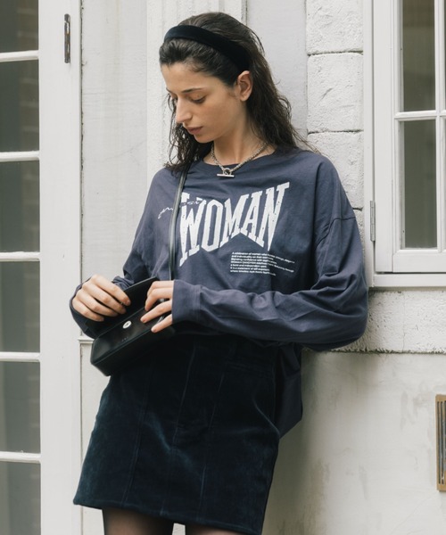 CREDONA(クレドナ)の「PARMANENT L/S TEE/パーマネントロングスリーブTシャツ(Tシャツ/カットソー・レディース・ブラック系その他2/ホワイト系その他2/レッド/ホワイト/ネイビー/ブラック/ホワイト系その他3/ホワイト系その他/ブラック系その他/ピンク・FREE)」の8枚目の写真