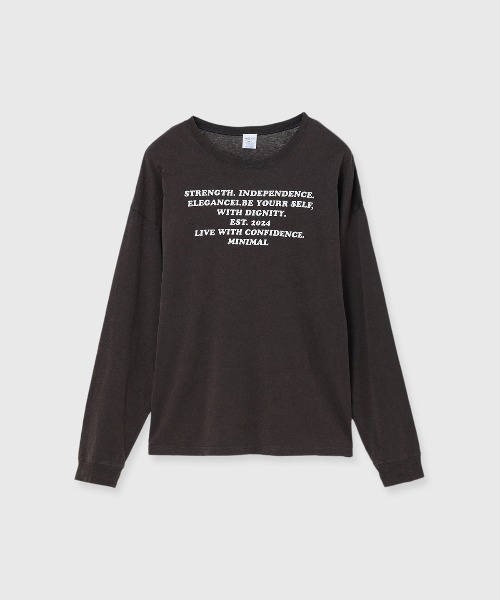 CREDONA(クレドナ)の「PARMANENT L/S TEE/パーマネントロングスリーブTシャツ(Tシャツ/カットソー・レディース・ブラック系その他2/ホワイト系その他2/レッド/ホワイト/ネイビー/ブラック/ホワイト系その他3/ホワイト系その他/ブラック系その他/ピンク・FREE)」の14枚目の写真