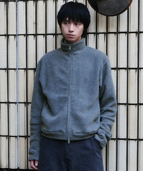 DIVEIN(ダイブイン)の「UNIFORM FLEECE ZIP-UP JERSEY (MELANGE GRAY)(その他アウター・メンズ・その他・2/3)」の1枚目の写真