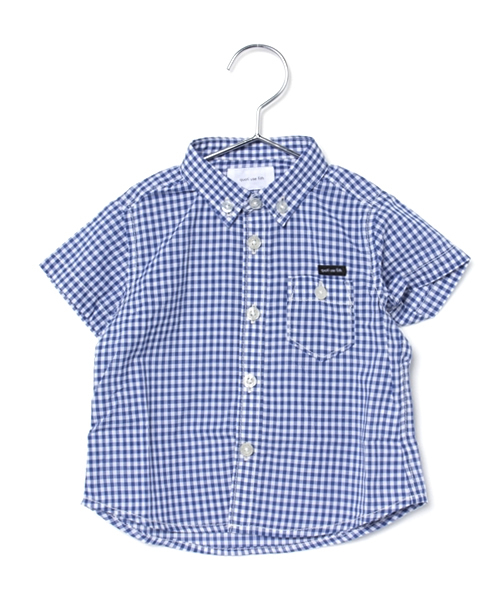 quoti use fith（クゥオティ　ユース　フィス）の「半袖シャツ（シャツ/ブラウス・キッズ・ブラック/ブルー/グレー・80/90/110/130/100/120）」の3枚目の写真