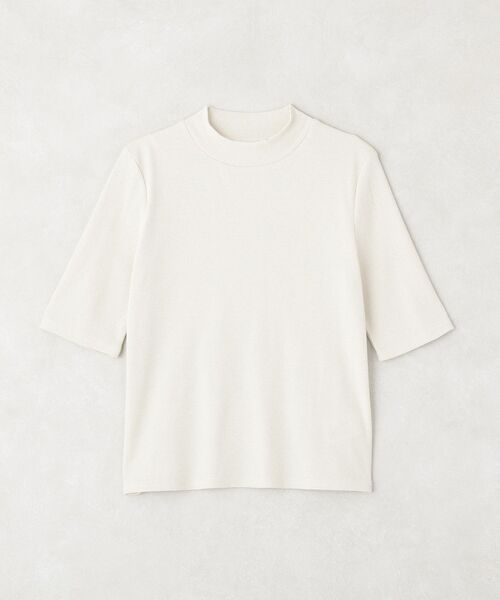 earth music&ecology(アースミュージックアンドエコロジー)の「ラメリブプチハイネックTシャツ(Tシャツ/カットソー・レディース・オフホワイト/ブラック/ボルドー・FREE)」の2枚目の写真