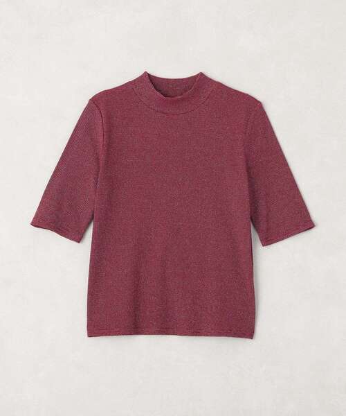 earth music&ecology(アースミュージックアンドエコロジー)の「ラメリブプチハイネックTシャツ(Tシャツ/カットソー・レディース・オフホワイト/ブラック/ボルドー・FREE)」の18枚目の写真