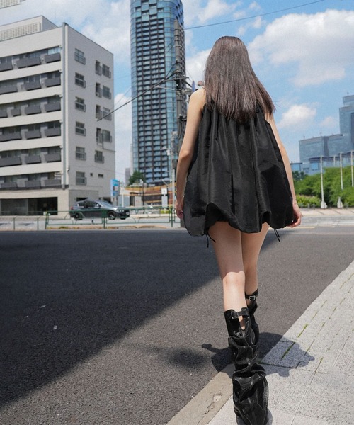 POOLDE(プールデ)の「SHEER MELTED BOOTS(ブーツ・レディース・ブラック/ベージュ・37/38)」の5枚目の写真