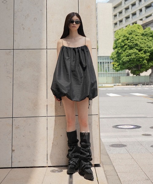 POOLDE(プールデ)の「SHEER MELTED BOOTS(ブーツ・レディース・ブラック/ベージュ・37/38)」の4枚目の写真