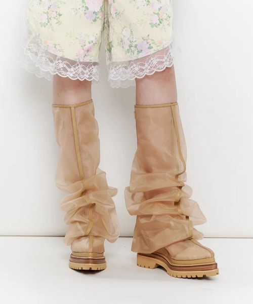 POOLDE(プールデ)の「SHEER MELTED BOOTS(ブーツ・レディース・ブラック/ベージュ・37/38)」の12枚目の写真
