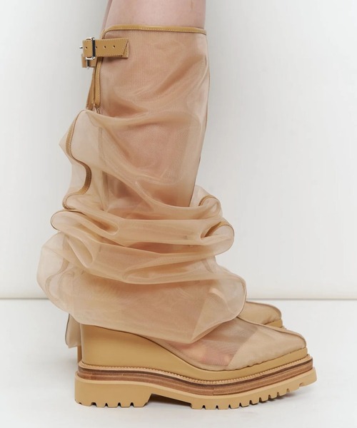 POOLDE(プールデ)の「SHEER MELTED BOOTS(ブーツ・レディース・ブラック/ベージュ・37/38)」の13枚目の写真