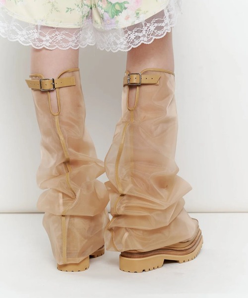 POOLDE(プールデ)の「SHEER MELTED BOOTS(ブーツ・レディース・ブラック/ベージュ・37/38)」の15枚目の写真