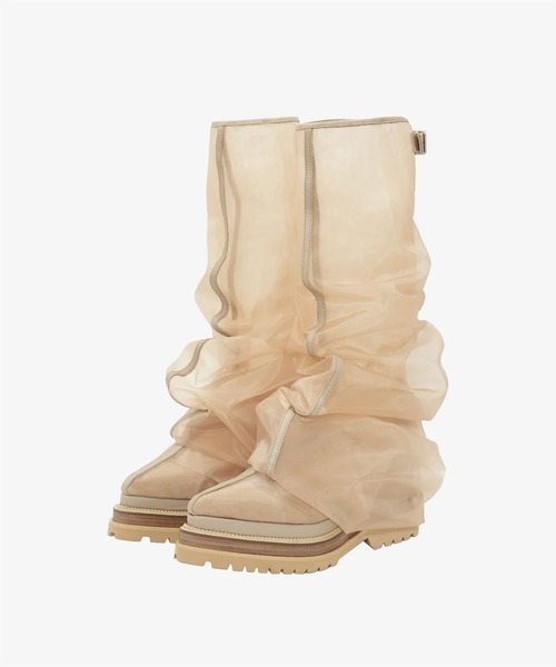 POOLDE(プールデ)の「SHEER MELTED BOOTS(ブーツ・レディース・ブラック/ベージュ・37/38)」の10枚目の写真