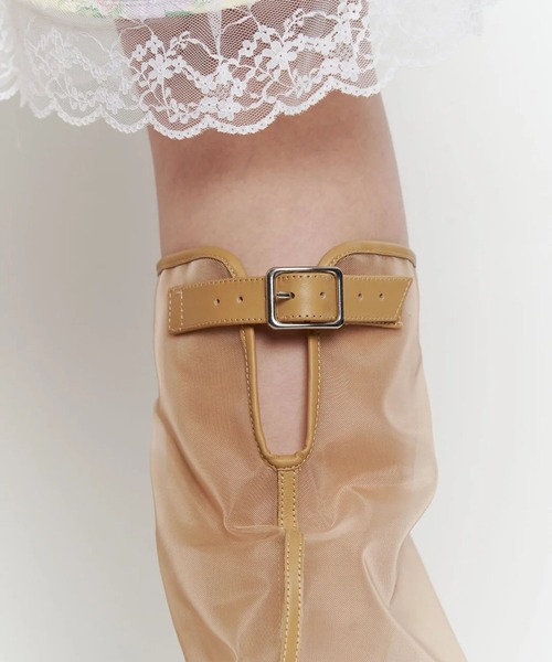 POOLDE(プールデ)の「SHEER MELTED BOOTS(ブーツ・レディース・ブラック/ベージュ・37/38)」の17枚目の写真