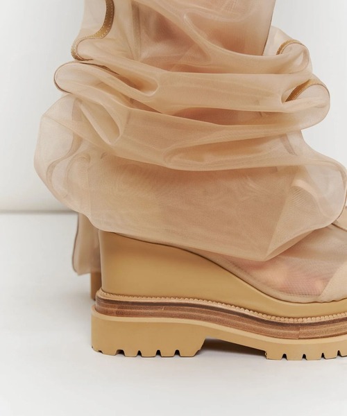 POOLDE(プールデ)の「SHEER MELTED BOOTS(ブーツ・レディース・ブラック/ベージュ・37/38)」の14枚目の写真