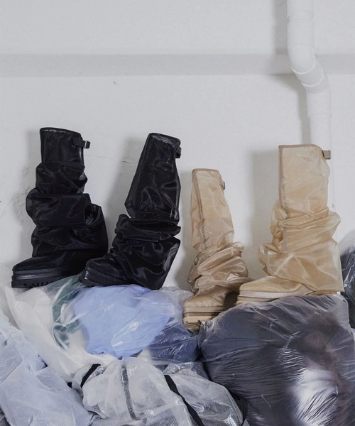 POOLDE(プールデ)の「SHEER MELTED BOOTS(ブーツ・レディース・ブラック/ベージュ・37/38)」の21枚目の写真