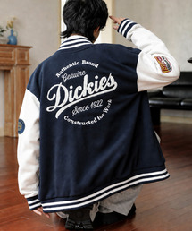 Dickies（ディッキーズ）の「【Genuine Dickies/ジェニュインディッキーズ】サガラ刺繍ビッグロゴ ポンチスタジャン／ルーズシルエット 配色ワッペンブルゾン ユニセックス（スタジャン）」