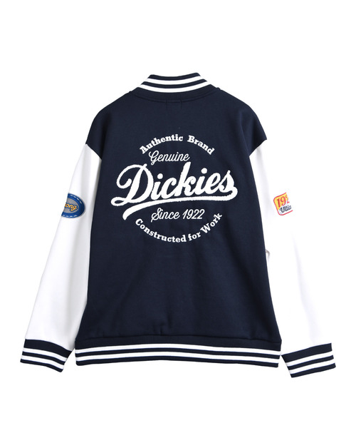 Dickies(ディッキーズ)の「【Genuine Dickies/ジェニュインディッキーズ】サガラ刺繍ビッグロゴ ポンチスタジャン/ルーズシルエット 配色ワッペンブルゾン ユニセックス(スタジャン・メンズ・ブラック/ネイビー・MEDIUM/X-LARGE/LARGE)」の12枚目の写真