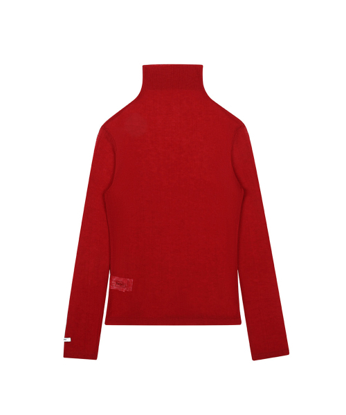 LOTSYOU(ロッツユー)の「Benny Wool Turtleneck T-shirt Red(Tシャツ/カットソー・レディース・その他・OS)」の2枚目の写真