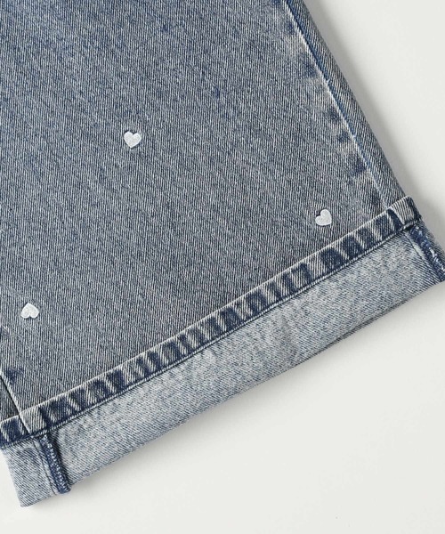 VIVIAN BLUE(ビビアンブルー)の「《110-160cm展開》ハート刺繍ワイドストレートデニムパンツ(その他パンツ・キッズ・ブラック/ブルー系その他・13/14/15 /16/11/12)」の10枚目の写真
