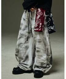 MWOONG（ムン）の「Destroyed P dusty gray B（スウェットパンツ）」
