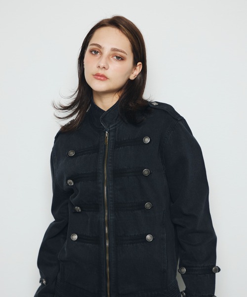DAZE(デイズ)の「ナポレオンデザイン デニムジャケット(デニムジャケット・メンズ・ブラック系・LARGE/MEDIUM/SMALL)」の2枚目の写真