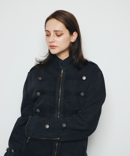 DAZE(デイズ)の「ナポレオンデザイン デニムジャケット(デニムジャケット・メンズ・ブラック系・LARGE/MEDIUM/SMALL)」の3枚目の写真