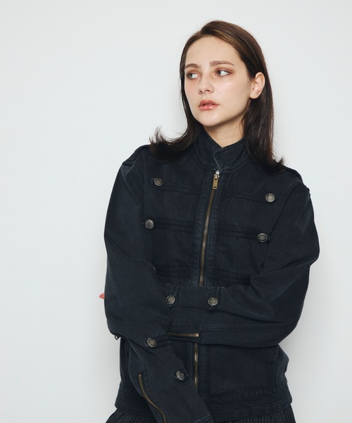 DAZE(デイズ)の「ナポレオンデザイン デニムジャケット(デニムジャケット・メンズ・ブラック系・LARGE/MEDIUM/SMALL)」の4枚目の写真